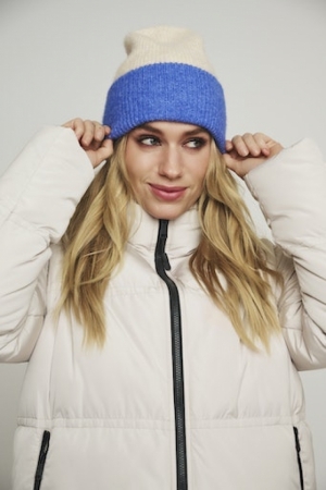 beige blue